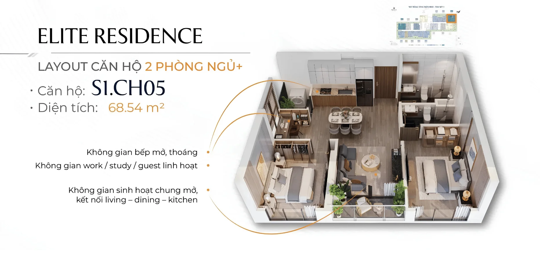 Thiết kế căn 2 ngủ chung cư Vũ Yên Hải Phòng